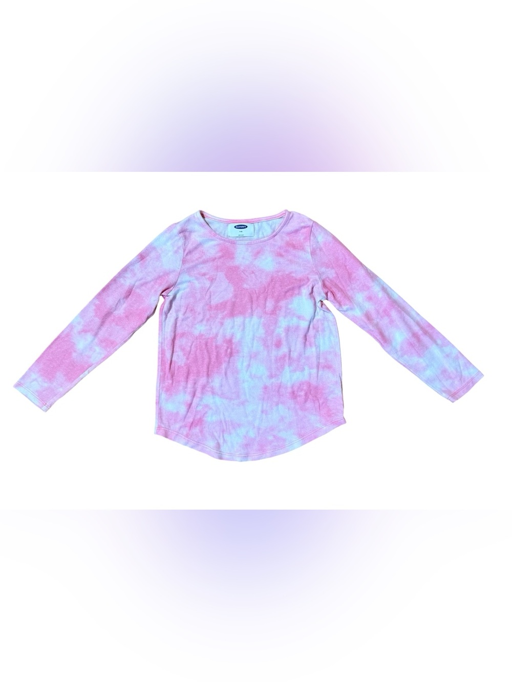 Old Navy Pink and White Tie-Dye Long Sleeve Tee